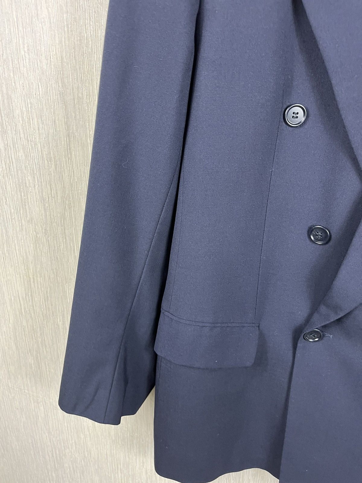 Hugo Boss × Vintage Vintage Hugo Boss wool navy blazer double-breasted jacket Size US M / EU 48-50 / 2 - 9 Thumbnail