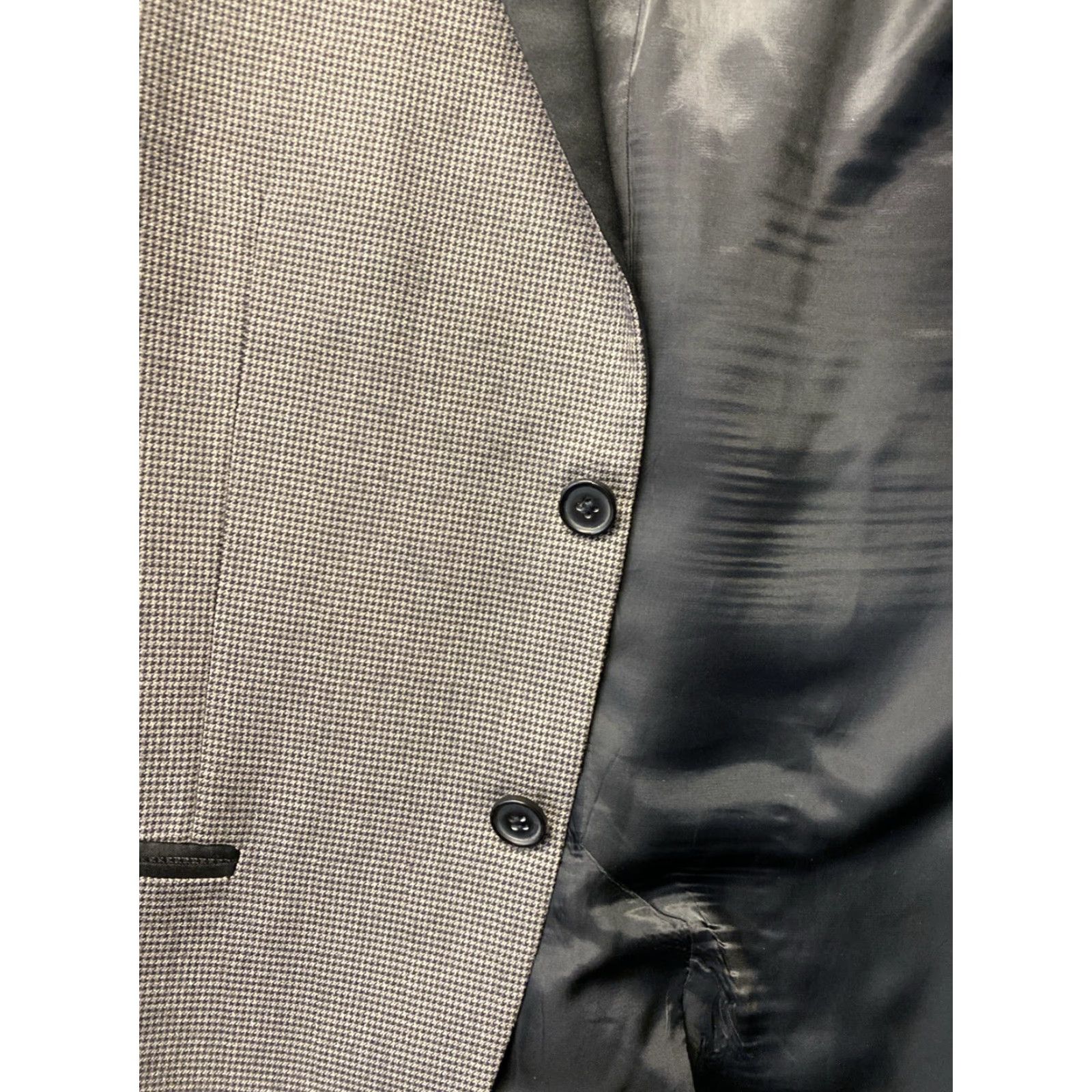 Topman TOPMAN Blazer Mens 40 Slim Brown Houndstooth 2 Button Sport Coat Jacket 67-61 Size 40R - 2 Thumbnail