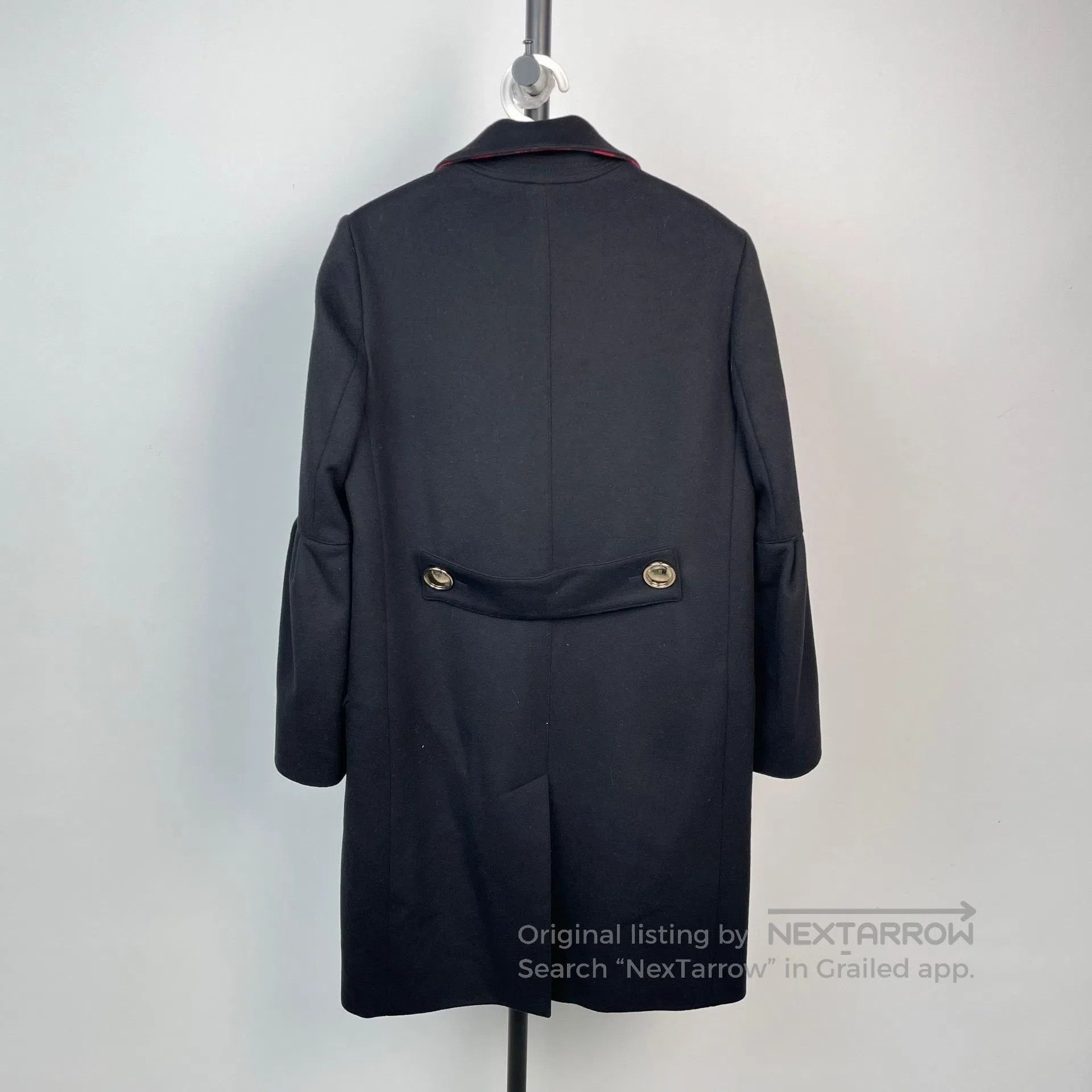 Burberry Burberry Bud Sleeve Black Long Coat Jacket| Size XS / US 0-2 / IT 36-38 - 2 Thumbnail