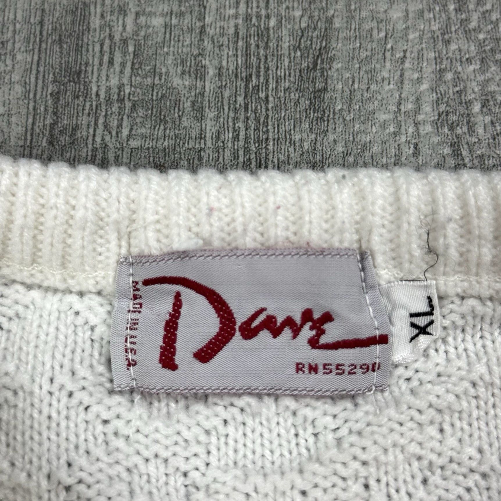 Vintage VINTAGE 80s Pure White Textured Knit Pullover Sweater Acrylic XL Mens Size XL / US 12-14 / IT 48-50 - 3 Thumbnail