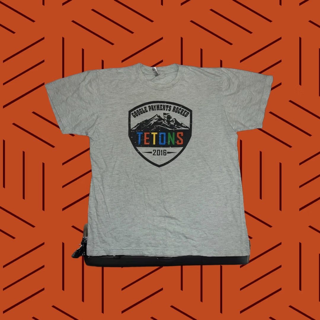 Vintage VINTAGE Google Payments Rocked Tetons 2016 Tee Shirt M Gray Astro Boy Graphic Tee Mens Size US M / EU 48-50 / 2 - 1 Thumbnail