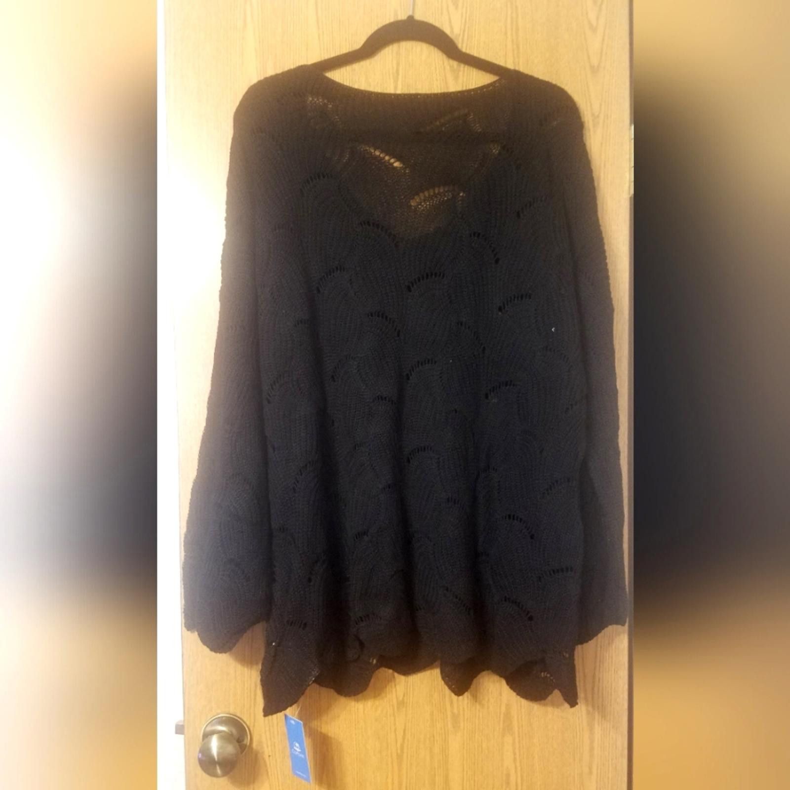 Designer NWT Cupshe Black Women's Sweater Large Size L / US 10 / IT 46 - 2 Thumbnail
