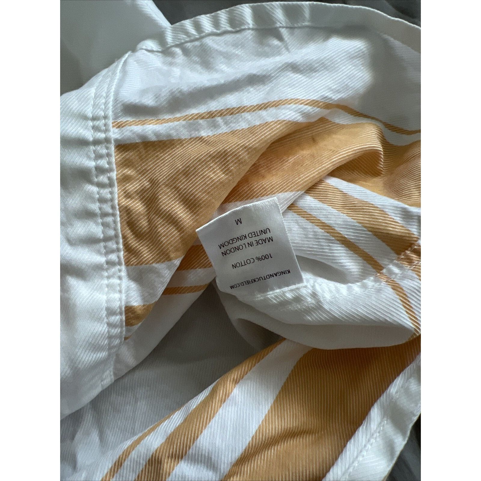 King & Tuckfield King & Tuckfield White Cotton Short Sleeve Shirt Size M Size US M / EU 48-50 / 2 - 6 Thumbnail