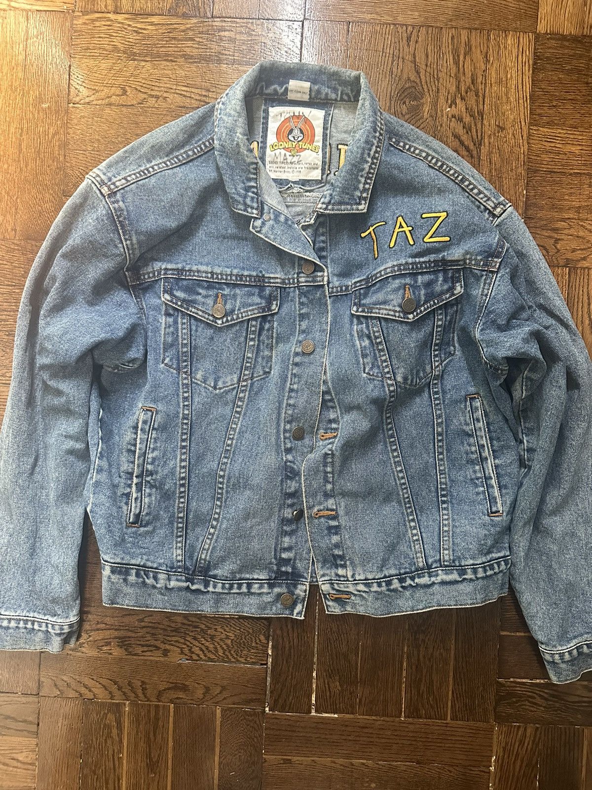 Warner Bros “Taz” Looney Tunes Denim Jacket Size US M / EU 48-50 / 2 - 2 Thumbnail