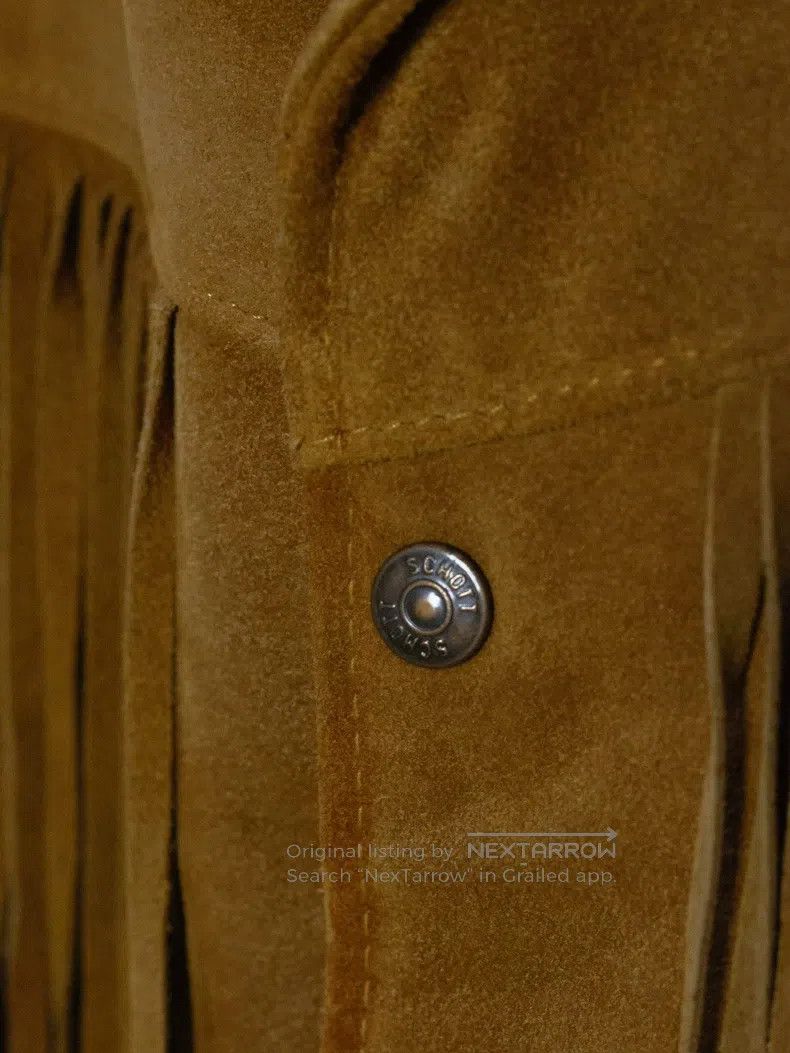 Schott Schott Western cowboy fringed leather jacket suede jacket. Size US S / EU 44-46 / 1 - 6 Thumbnail