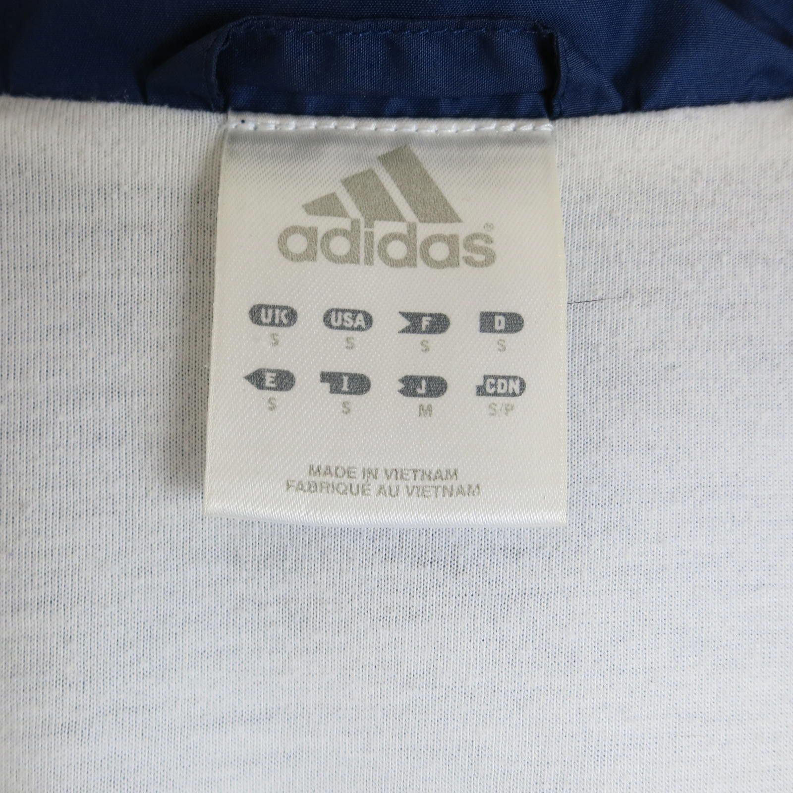 Adidas Adidas Navy Blue Hooded Windbreaker with Red Stripes Men's S Size US S / EU 44-46 / 1 - 7 Thumbnail