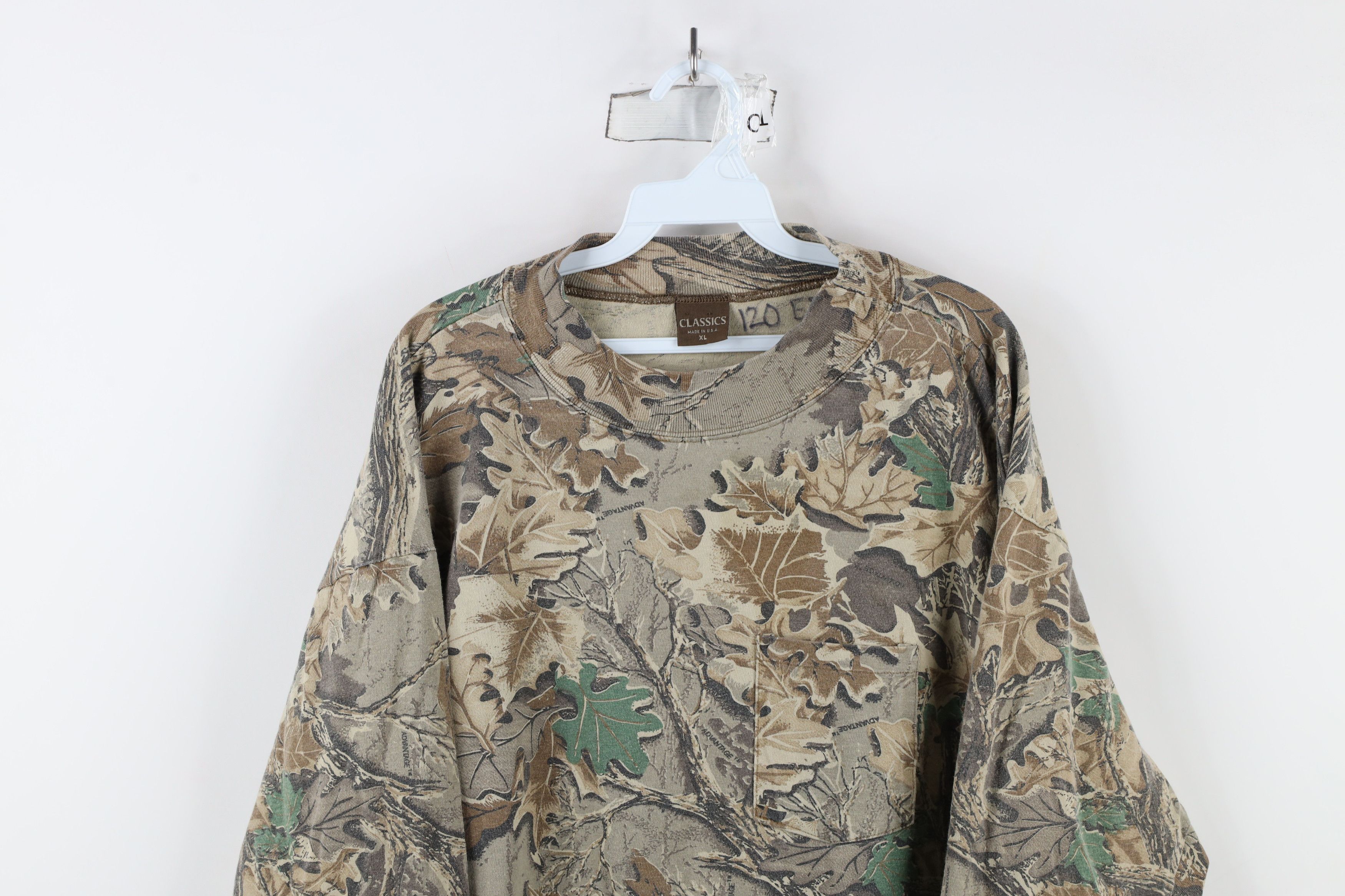 Vintage Vintage 90s Camouflage Mock Neck Long Sleeve T-Shirt Cotton Size US XL / EU 56 / 4 - 2 Thumbnail