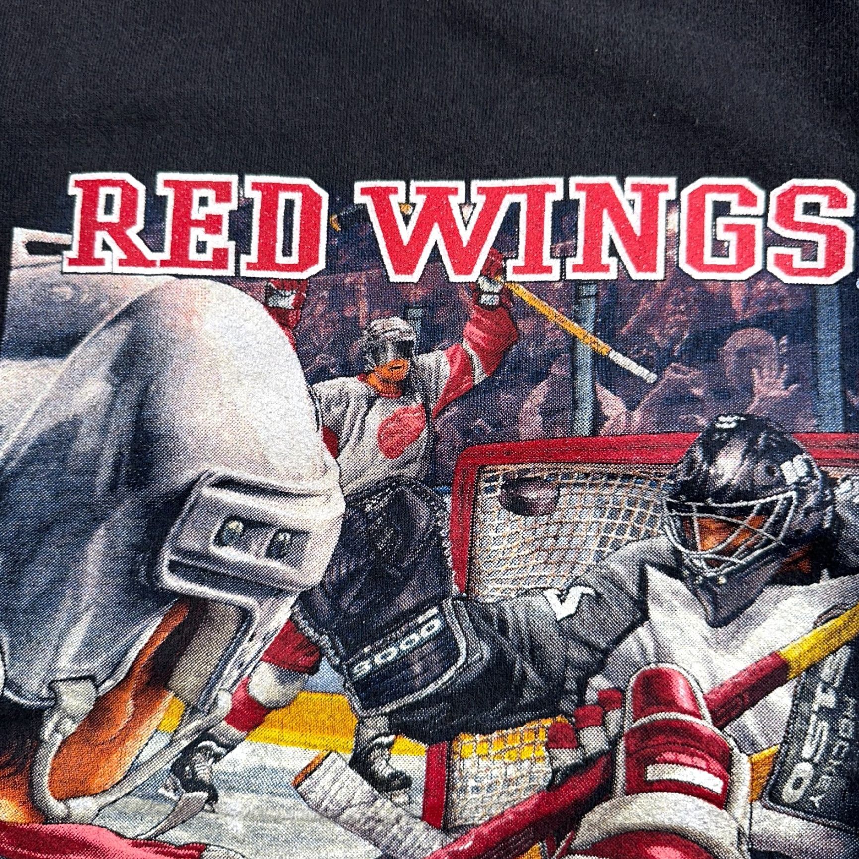Lee VINTAGE Detroit Red Wings Sweatshirt Lee USA Made 90s NHL Men L Black Crewneck Pullover Size US L / EU 52-54 / 3 - 2 Thumbnail