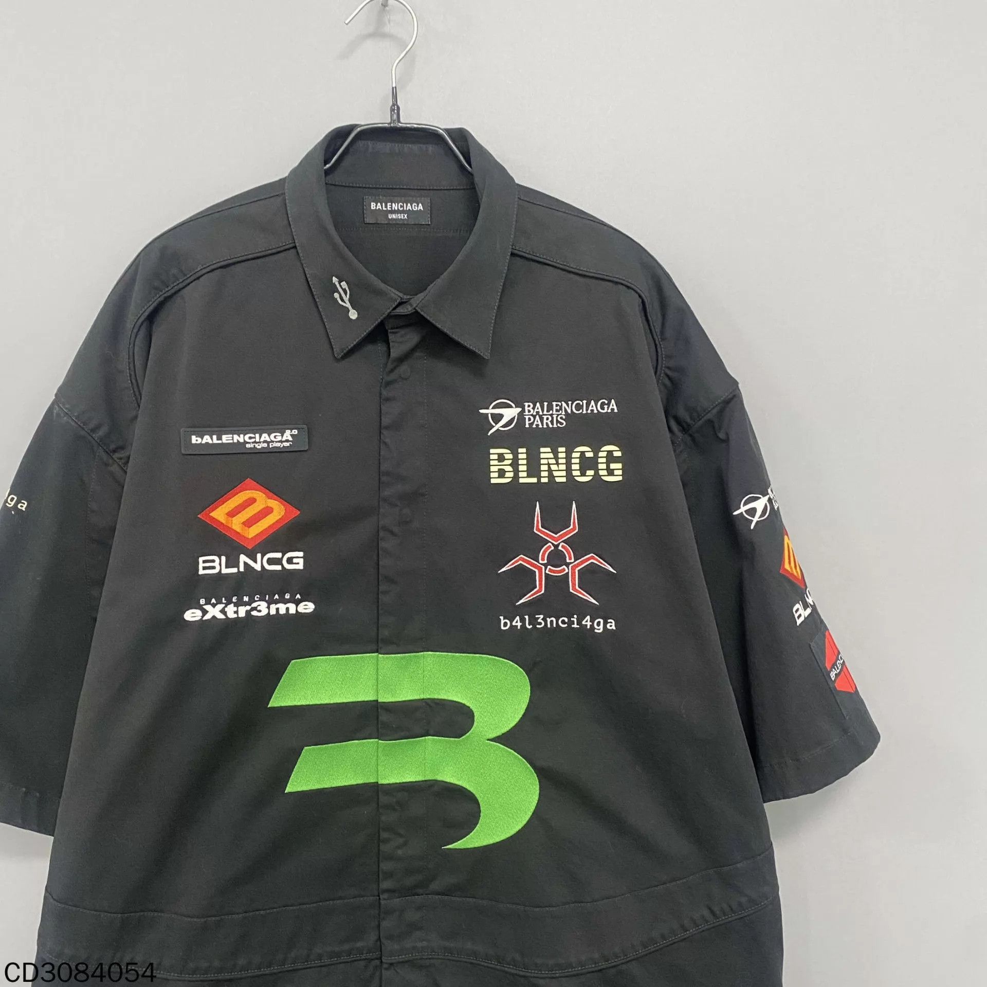 Balenciaga Balenciaga Racing Multi-Logo 7/8 Sleeve Shirt 37 Size US XS / EU 42 / 0 - 2 Thumbnail