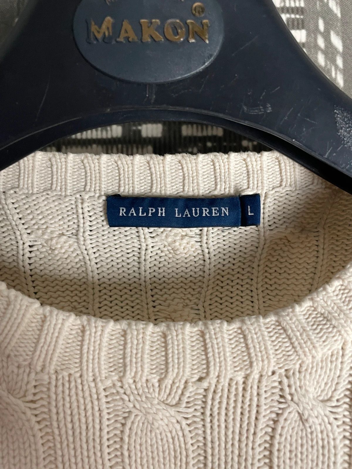 Polo Ralph Lauren × Ralph Lauren Ralph Lauren Knitted Sweater White Size US L / EU 52-54 / 3 - 4 Thumbnail