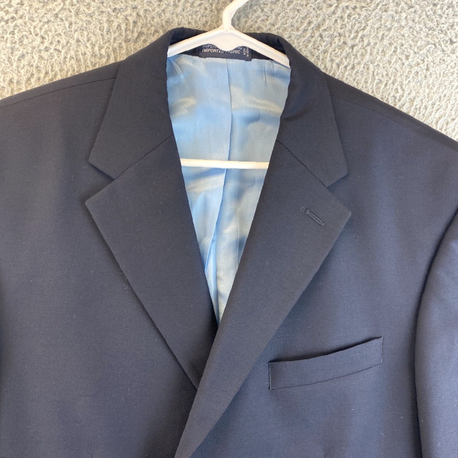 Nautica NAUTICA Sport Coat Mens Midnight Navy Blue Blazer Dark Suit Jacket 53 R 90-64 Size 46R - 3 Thumbnail