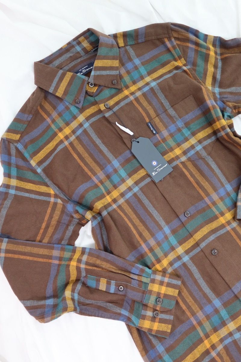 Ben Sherman Ben Sherman Checked Shirt Dark Brown Size US S / EU 44-46 / 1 - 2 Thumbnail