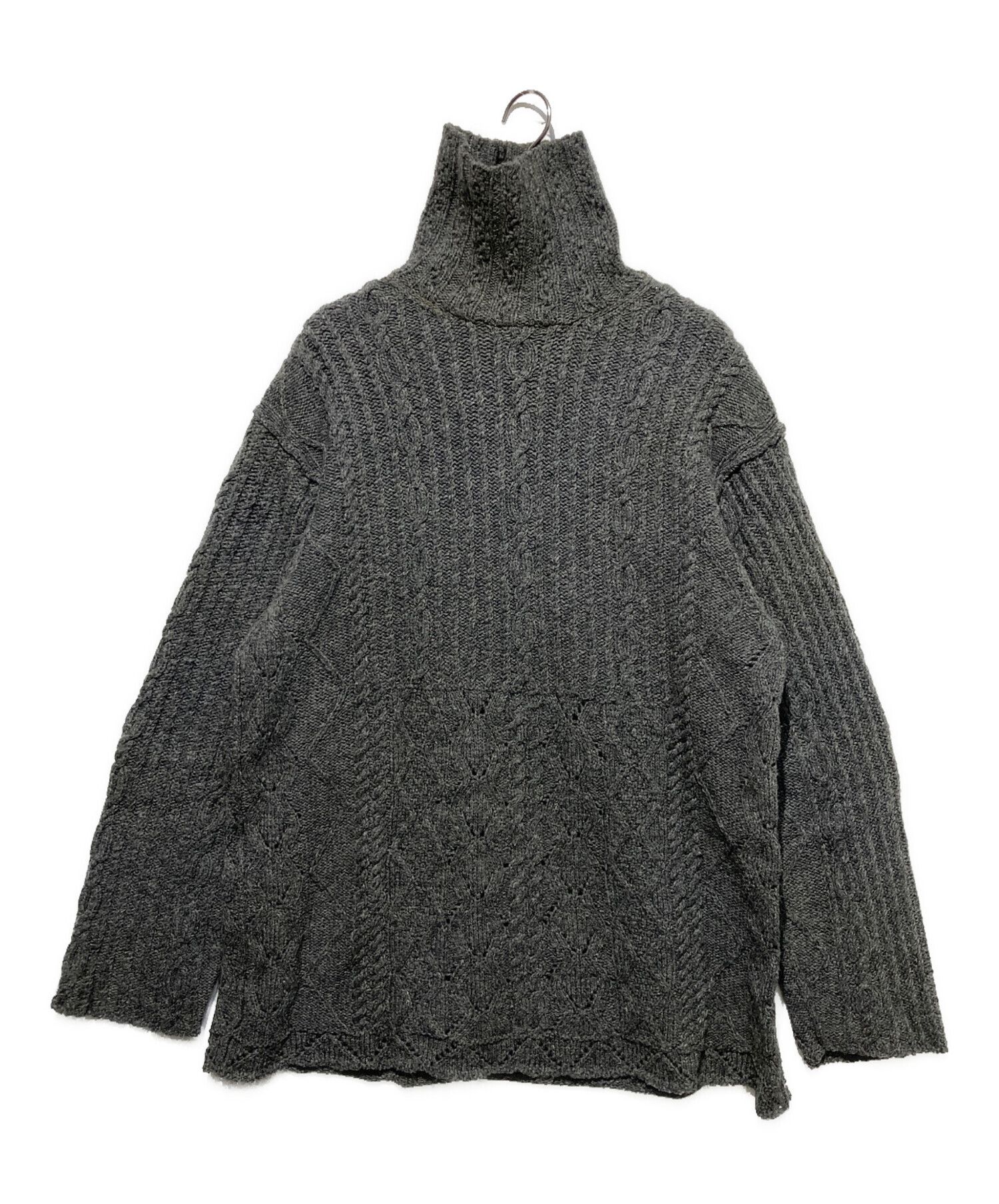 Yohji Yamamoto Yohji Yamamoto pour homme Turtleneck Cable Knit Size US M / EU 48-50 / 2 - 1 Thumbnail