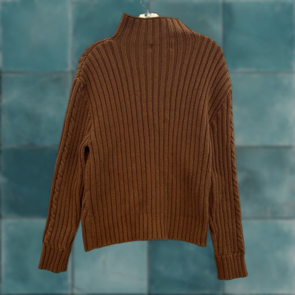 Vintage VINTAGE Full Zip Sweater XL Womens Brown Chunky Cable Knit Mens Womens? Size XL / US 12-14 / IT 48-50 - 1 Thumbnail