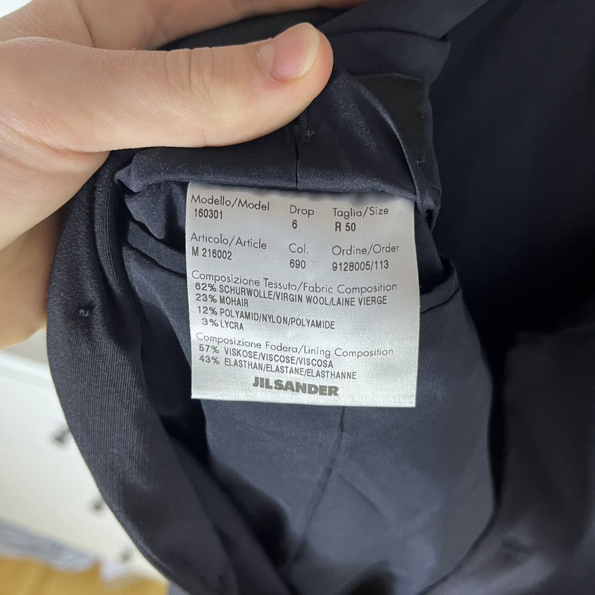 Jil Sander Vintage Jil Sander Wool Black Classic Blazer Jacket Luxury Size 50R - 6 Thumbnail