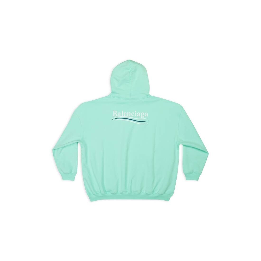 Balenciaga o1bcso1str0525 Political Campaign Hoodie Large Fit in Mint Size M / US 6-8 / IT 42-44 - 2 Thumbnail