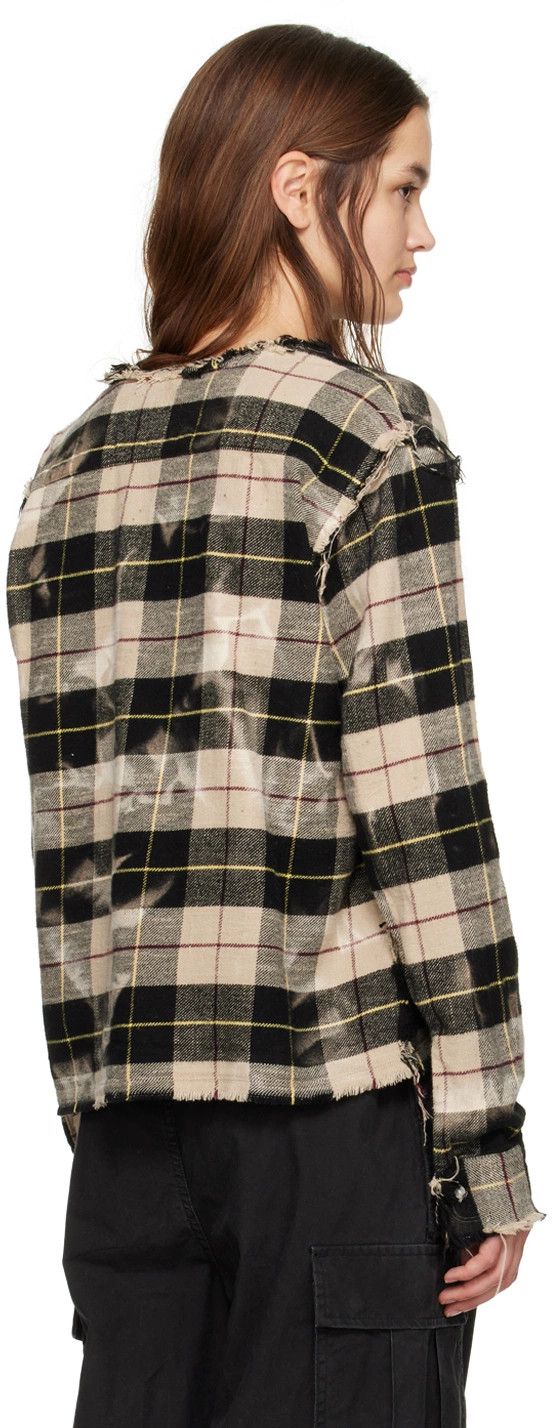 R13 R13 Beige Plaid Shredded Shirt Size S / US 4 / IT 40 - 4 Thumbnail