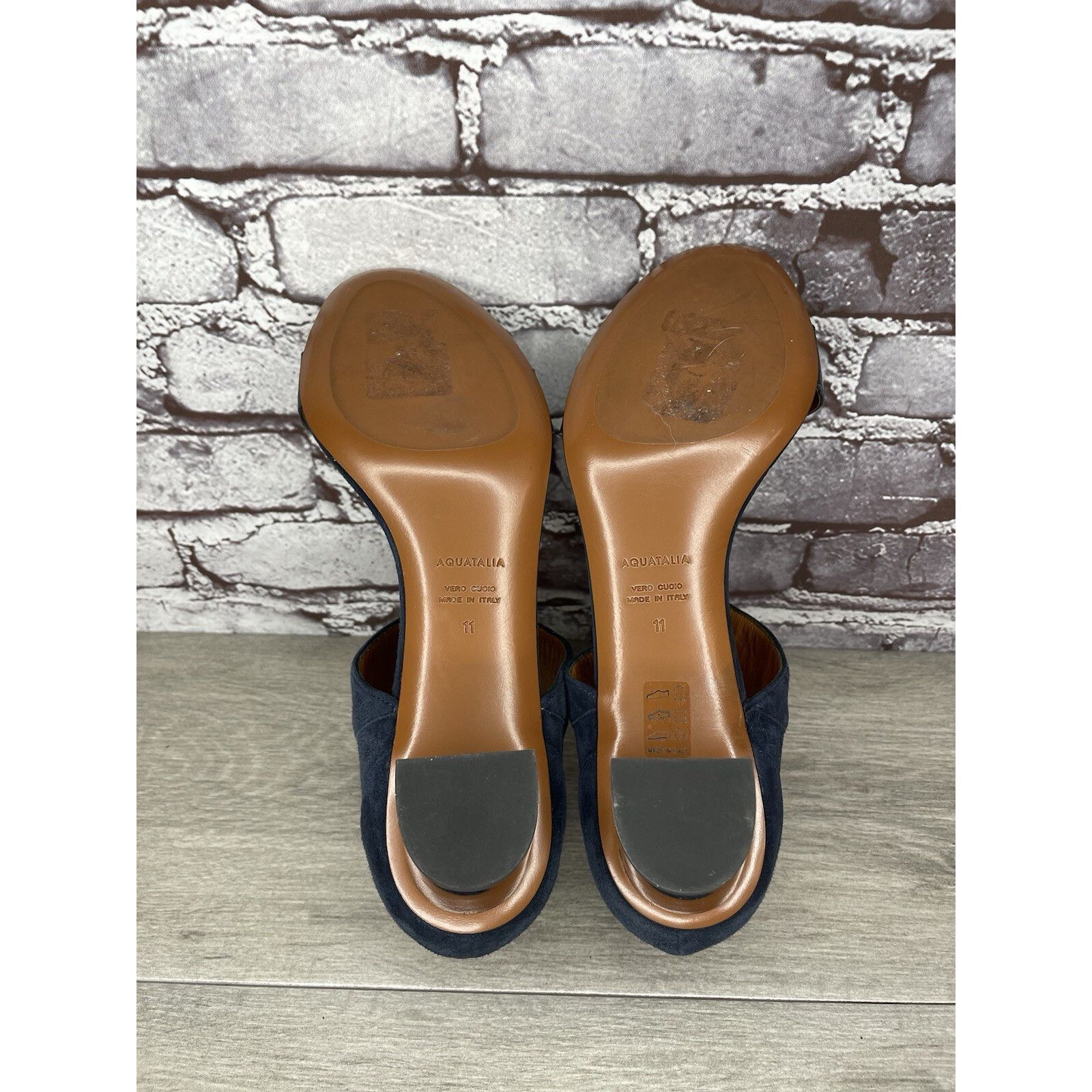 Aquatalia Aquatalia Blue Suede Leather Ankle Strap Heel Open Sandals W Size US 11 / IT 41 - 17 Thumbnail