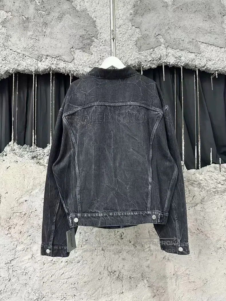 Balenciaga Balenciaga Denim Jacket with Logo. Size US M / EU 48-50 / 2 - 2 Thumbnail