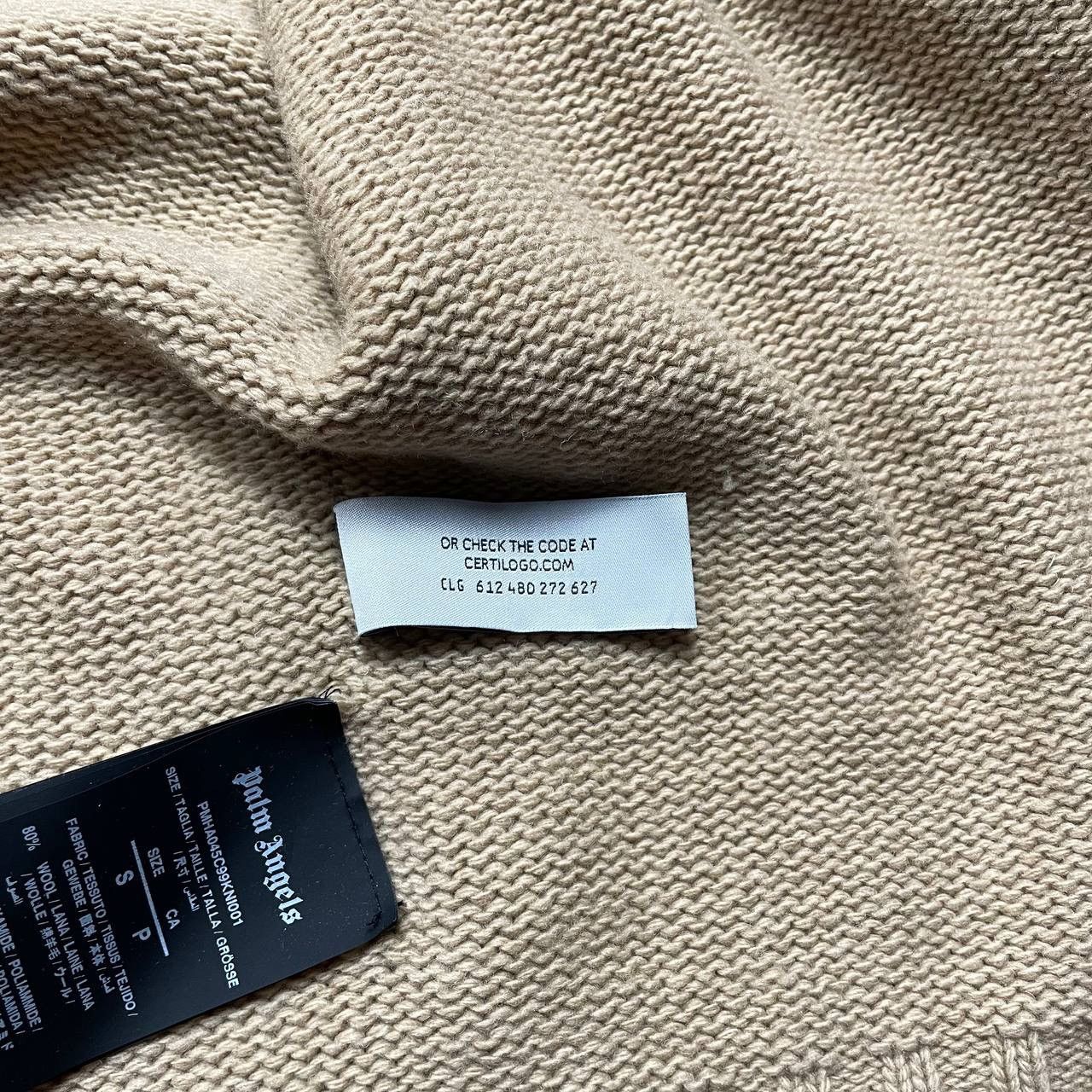 Palm Angels Palm Angels Curved Logo Zip-Up Knitted Hoodie Cardigan Size US S / EU 44-46 / 1 - 7 Thumbnail