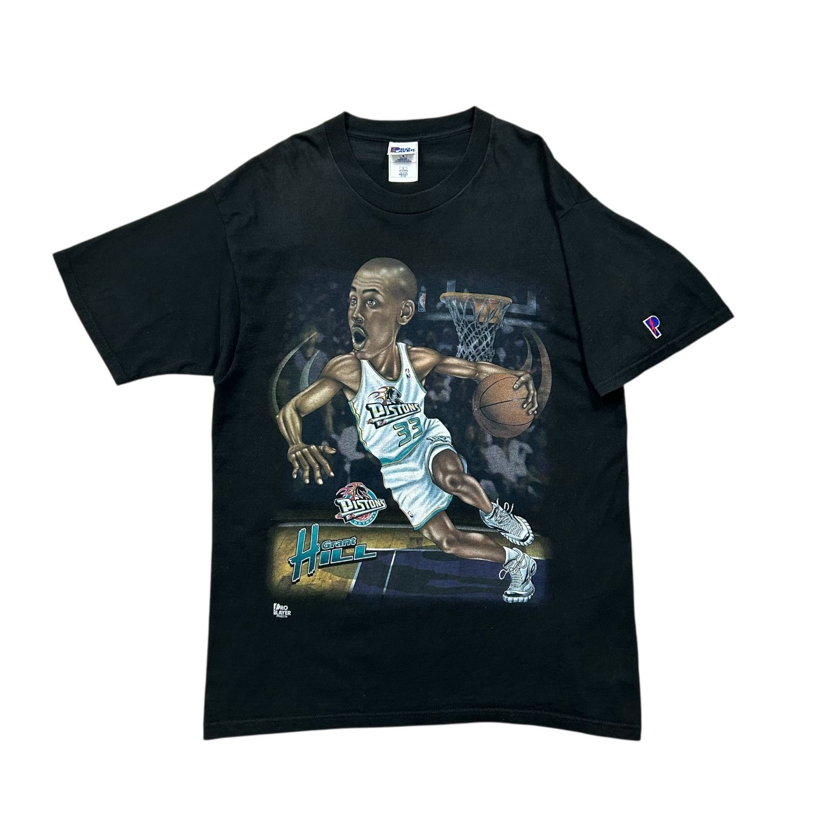 NBA VTG 90s HILL DETROIT PISTONS PRO PLAYER CARICATURE T-SHIRT Size US L / EU 52-54 / 3 - 1 Thumbnail