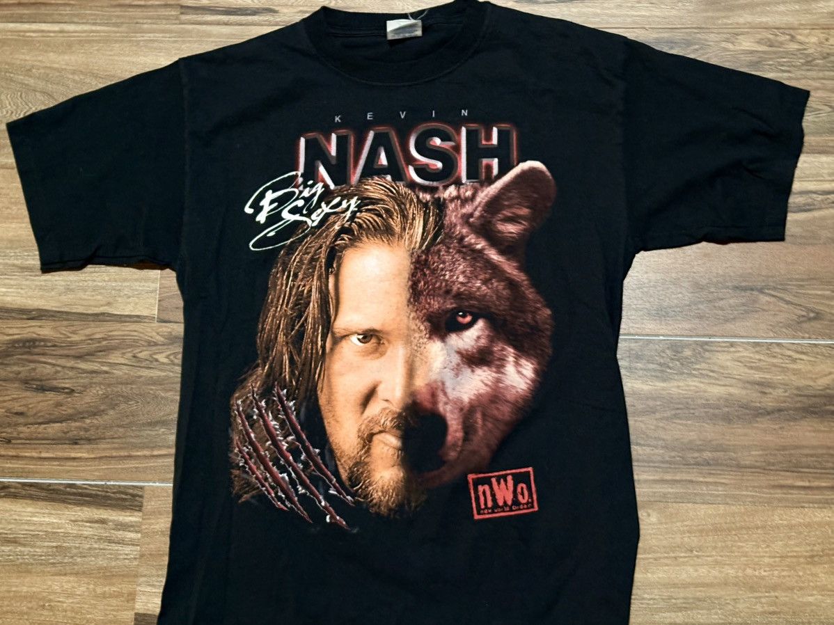 WCW/nWo Vintage NWO Kevin Nash Wrestling Black Tee Shirt Adult large Size US L / EU 52-54 / 3 - 1 Thumbnail