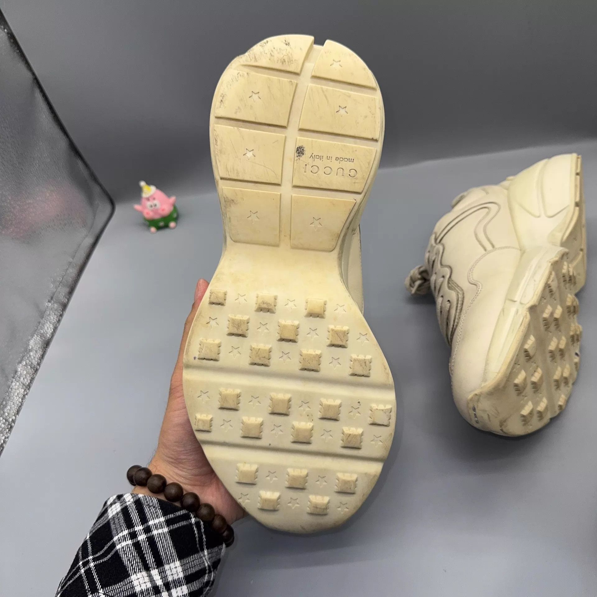 Gucci GUCCI Rhyton Ivory White 42.5 Used Size US 9.5 / EU 42-43 - 7 Thumbnail