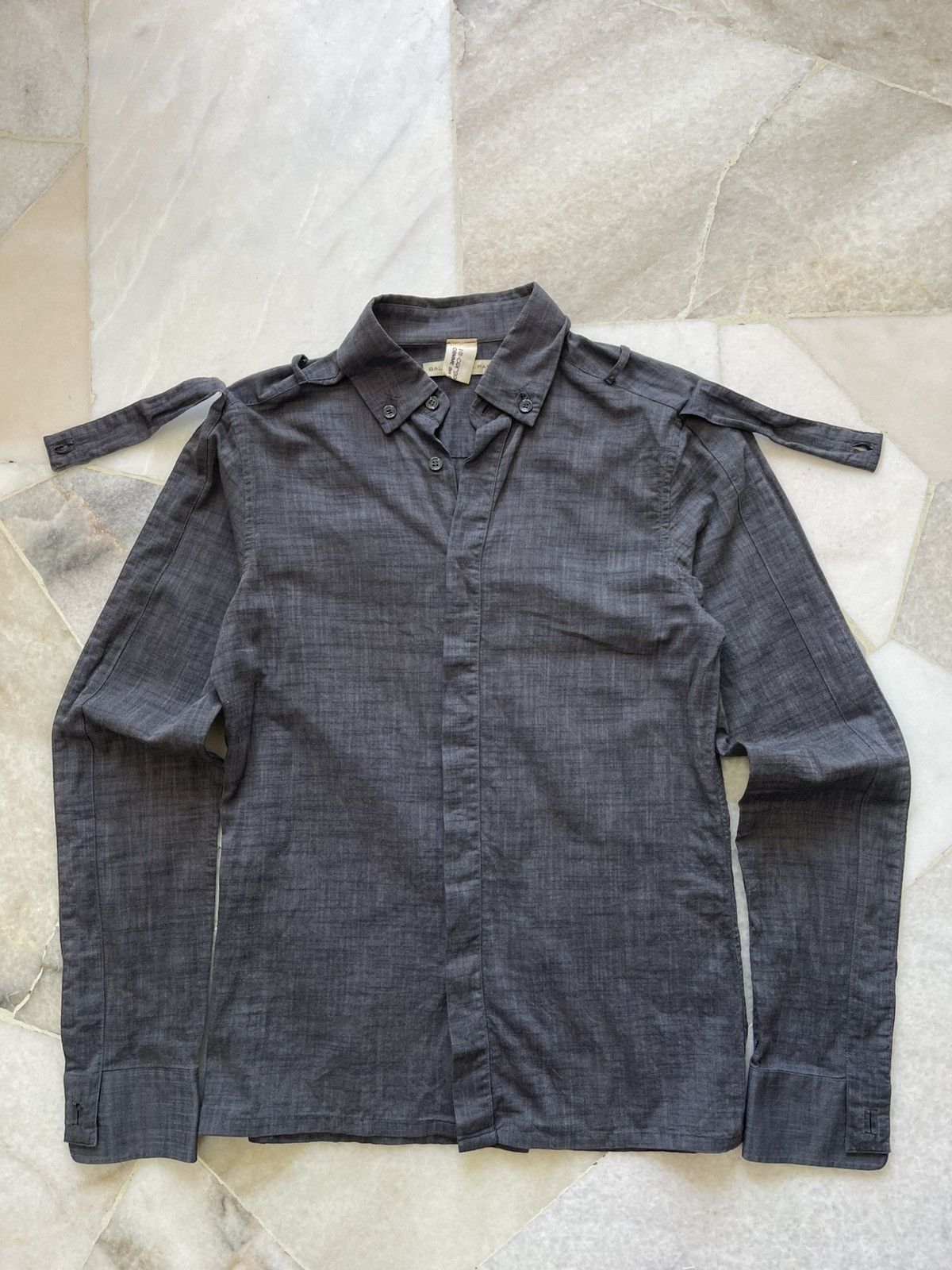 Balenciaga 2005 Balenciaga Comme Des Garcons Button Ups Shirt Size US S / EU 44-46 / 1 - 5 Thumbnail