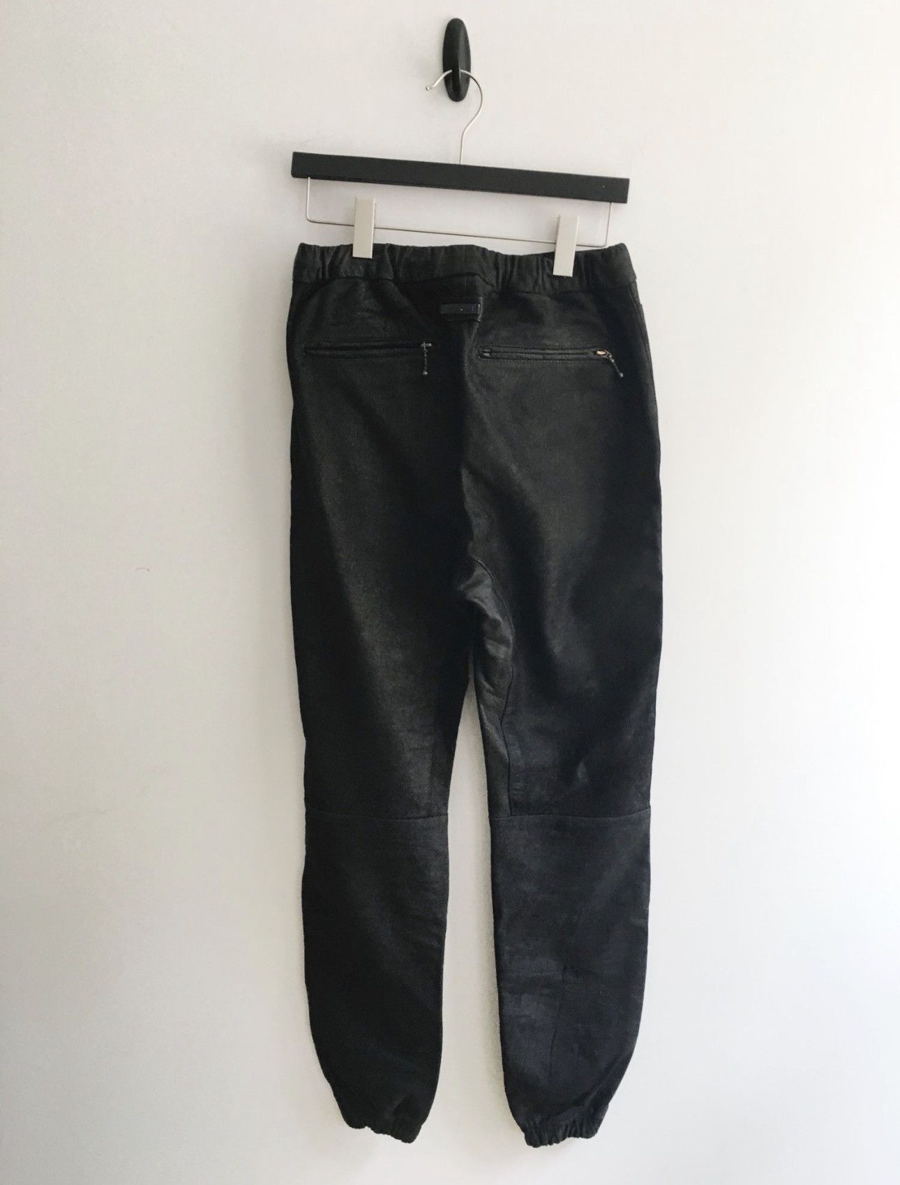 Zanerobe Sureshot Leather Joggers | Black | 32 Size US 32 / EU 48 - 3 Thumbnail