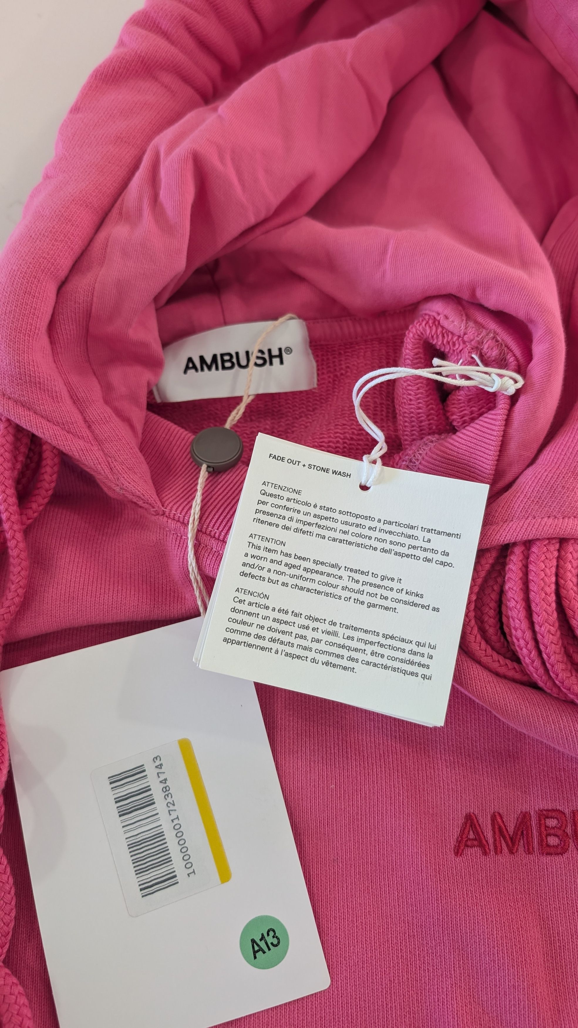Ambush Design AMBUSH Multi-Cord Hoodie Hot Pink Size XS Size US XS / EU 42 / 0 - 6 Thumbnail