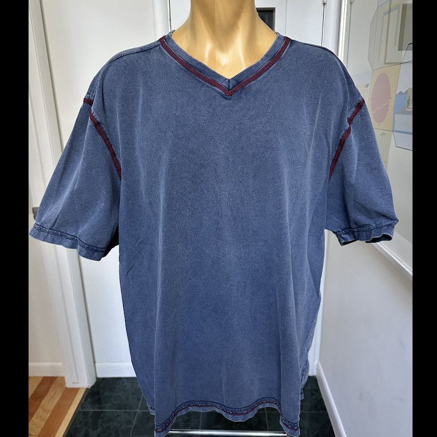 Johnston & Murphy JOHNSTON & MURPHY STONEWASHED FADED KNIT TSHIRT VNECK XXL Size US XXL / EU 58 / 5 - 1 Thumbnail