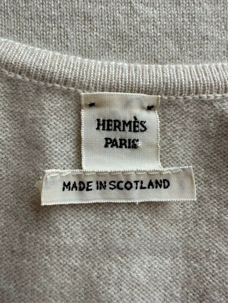 Hermes Hermes Pure Cashmere Vest Vest Women's Beige Gray Size S / US 4 / IT 40 - 7 Thumbnail