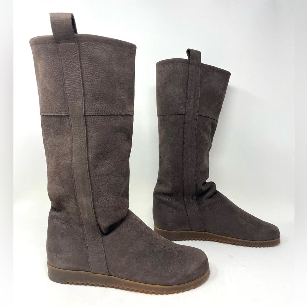 Other Arche Brown Nubuck Suede Flat Pull On Slouch Calf Boots 37 Size US 7 / IT 37 - 3 Thumbnail