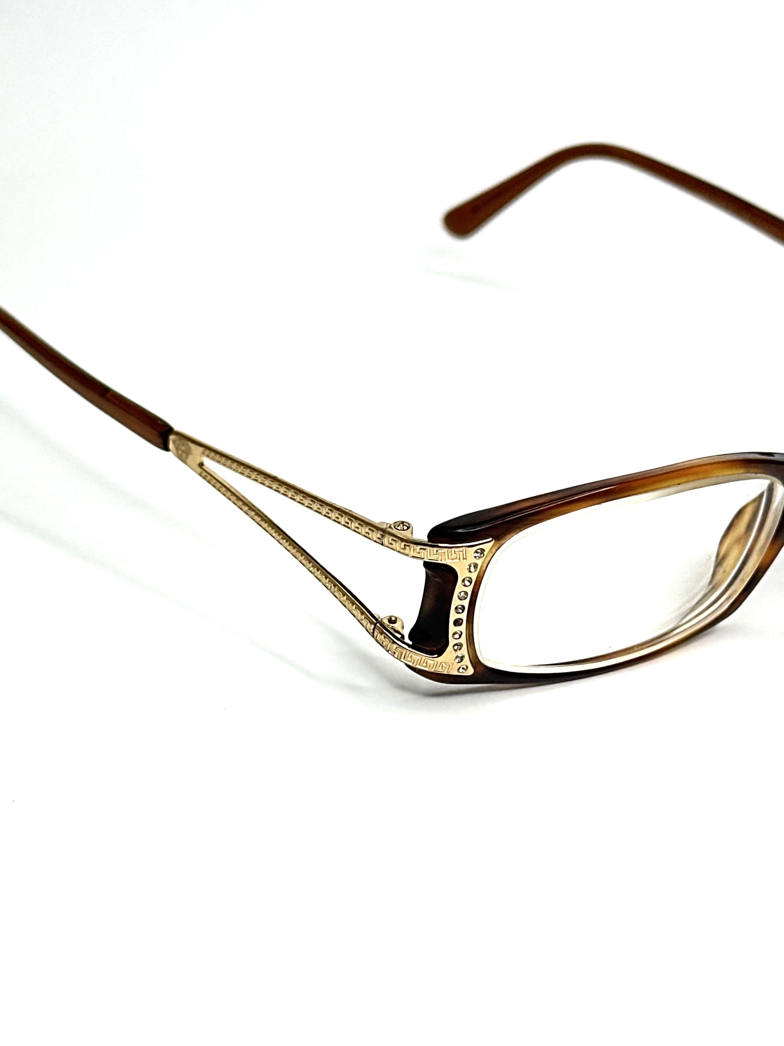 Versace Versace Gold Barocco Ornament Slim Glasses Size ONE SIZE - 5 Thumbnail