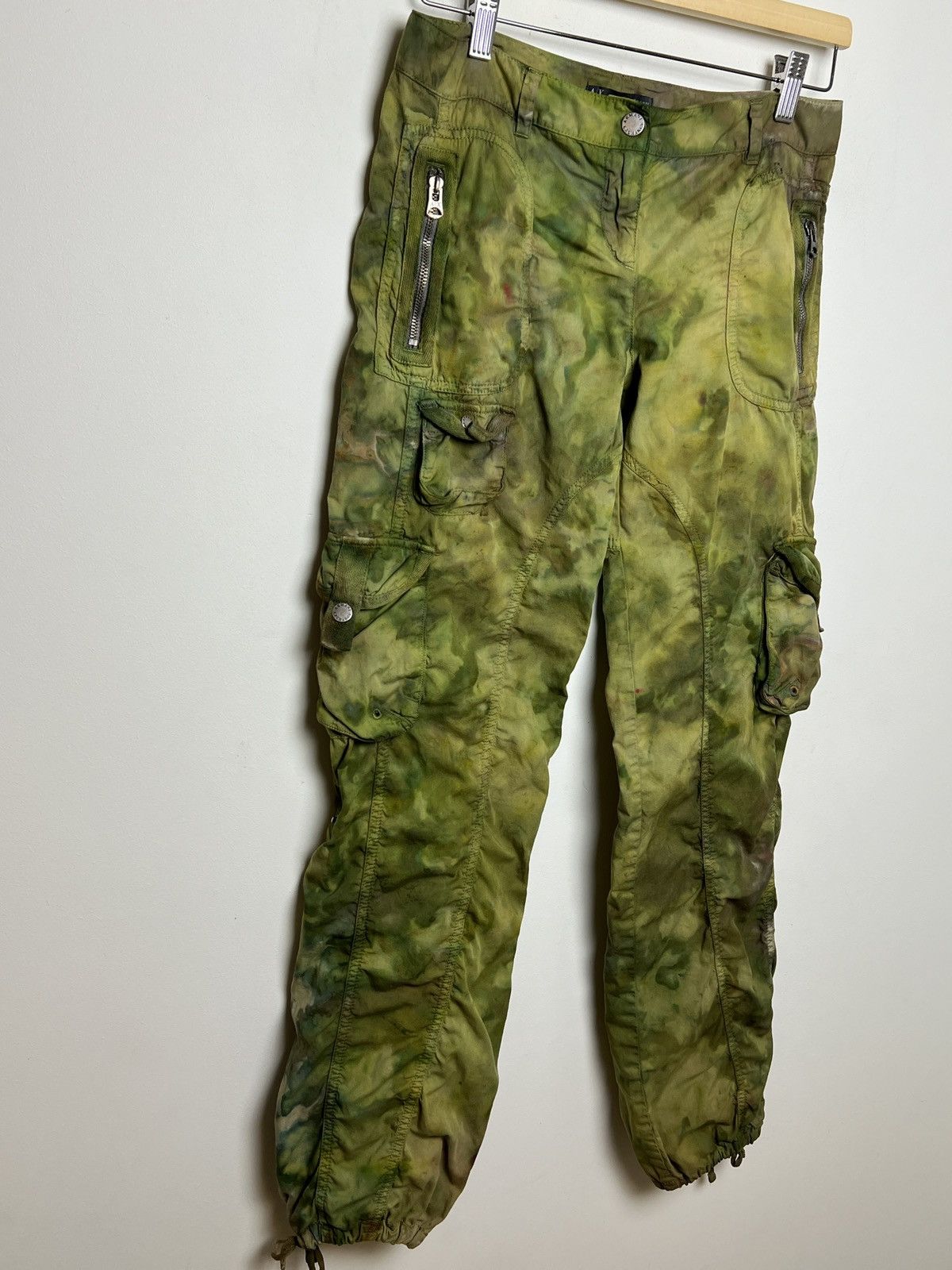 Giorgio Armani armani tie dye cargo camo multipocket army pants Size US 28 / EU 44 - 8 Thumbnail