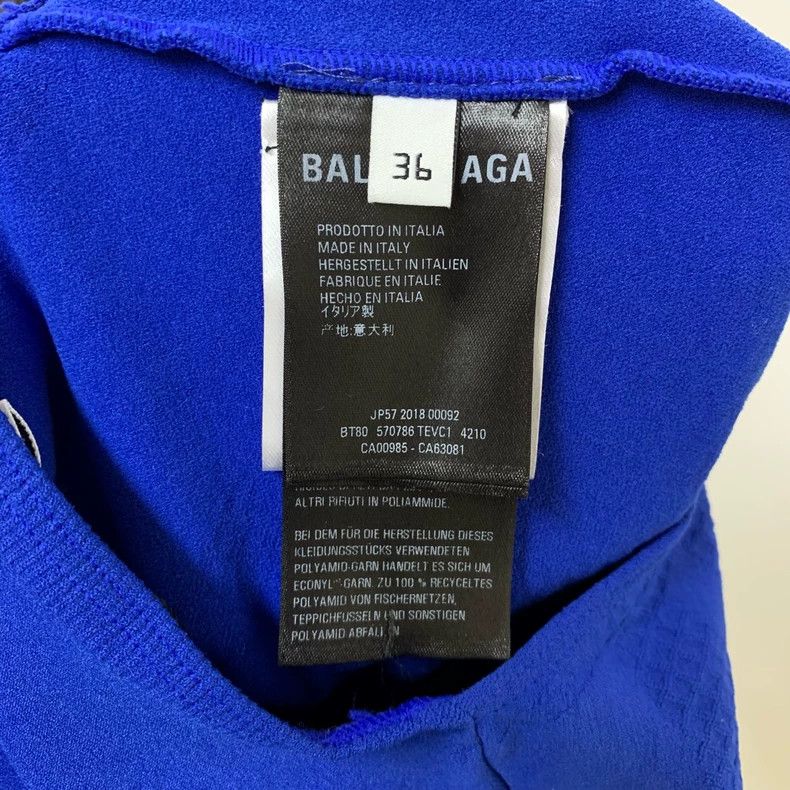 Balenciaga Balenciaga size 36 Tight short sleeves with blue chest logo Size S / US 4 / IT 40 - 3 Thumbnail