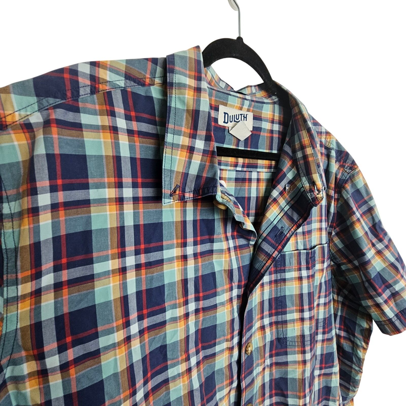 Duluth Trading Company Duluth Trading Co. Shirt Plaid Short Sleeve Button Front 3XL Size US XXL / EU 58 / 5 - 5 Thumbnail