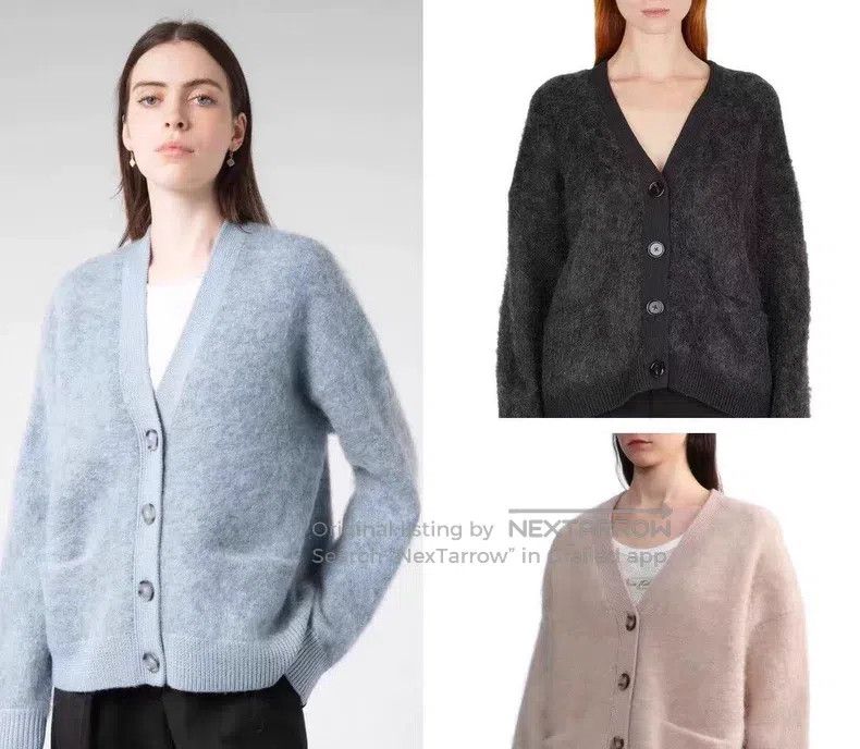 Acne Studios Acne Studios Mohair Open-Front Sweater, Grey Size XXS / US 00 / IT 34 - 8 Thumbnail