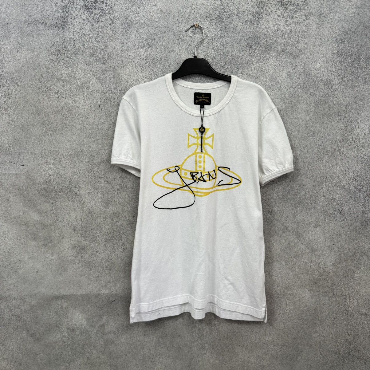 Vivienne Westwood Vivienne Westwood White T Shirt Big Logo Size US M / EU 48-50 / 2 - 1 Thumbnail