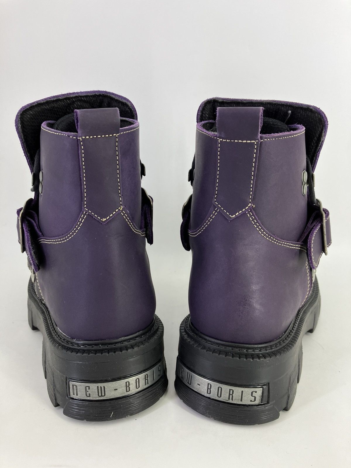 Vintage New Boris genuine leather chunky platform ankle boots 90s00s Size US 8 / EU 41 - 4 Thumbnail