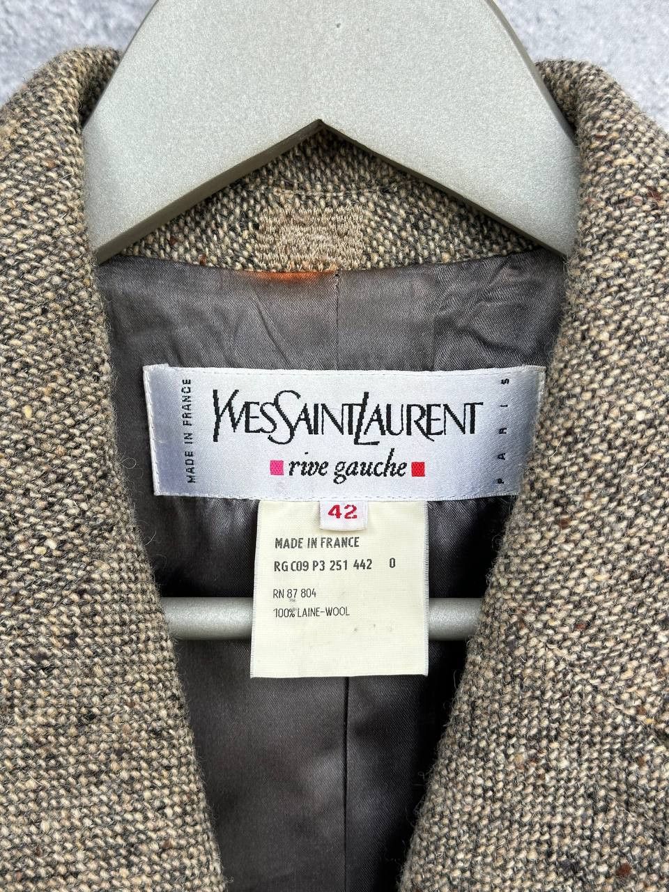 Yves Saint Laurent Yves Saint Laurent Rive Gauche 70s Wool Tweed Blazer Jacket Size M / US 6-8 / IT 42-44 - 17 Thumbnail