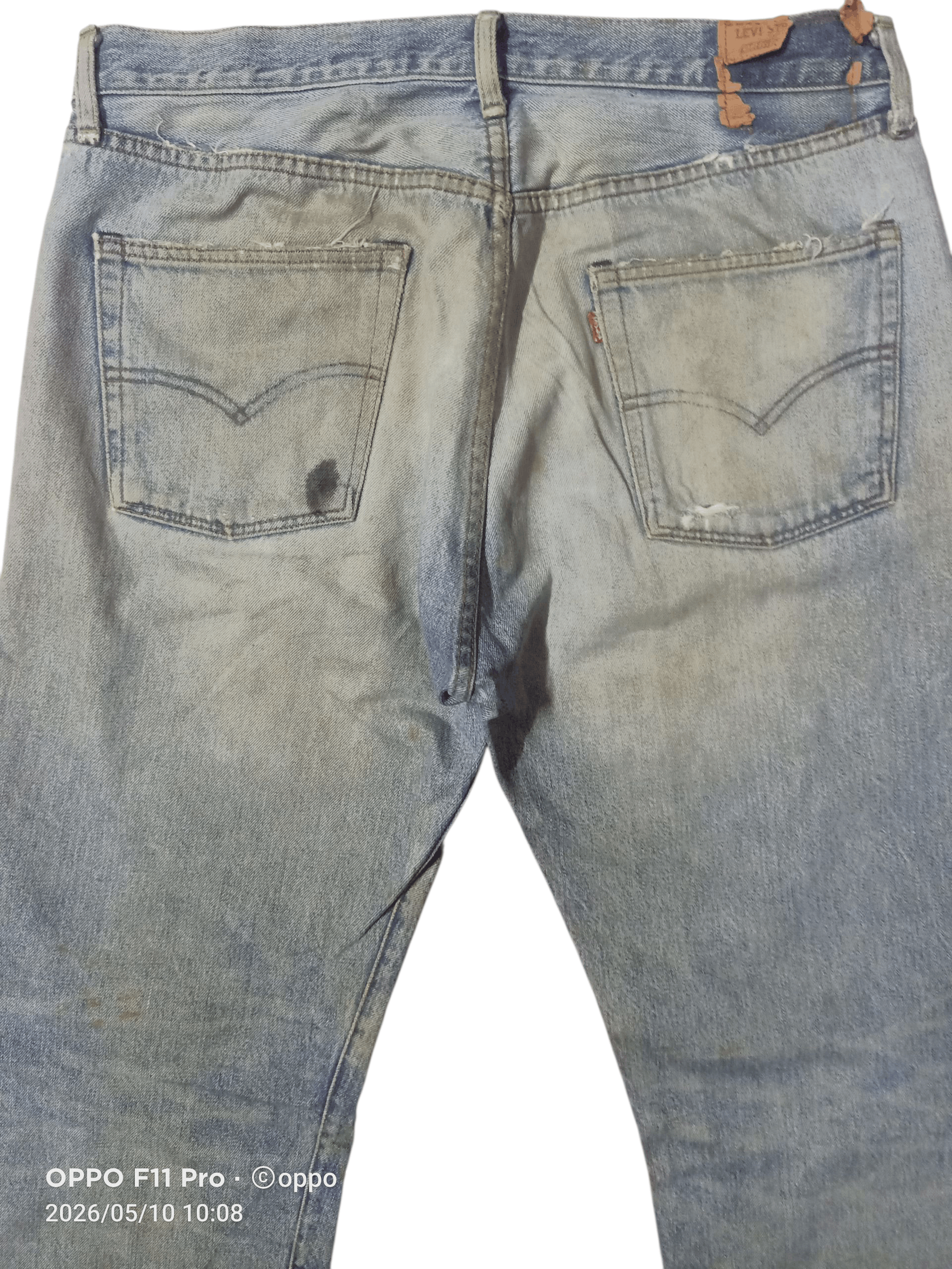 Levi's Vintage Clothing 💥Vintage 501 LVC 1983 Distressdenim Red Selvedge Denim Size US 35 - 1 Thumbnail