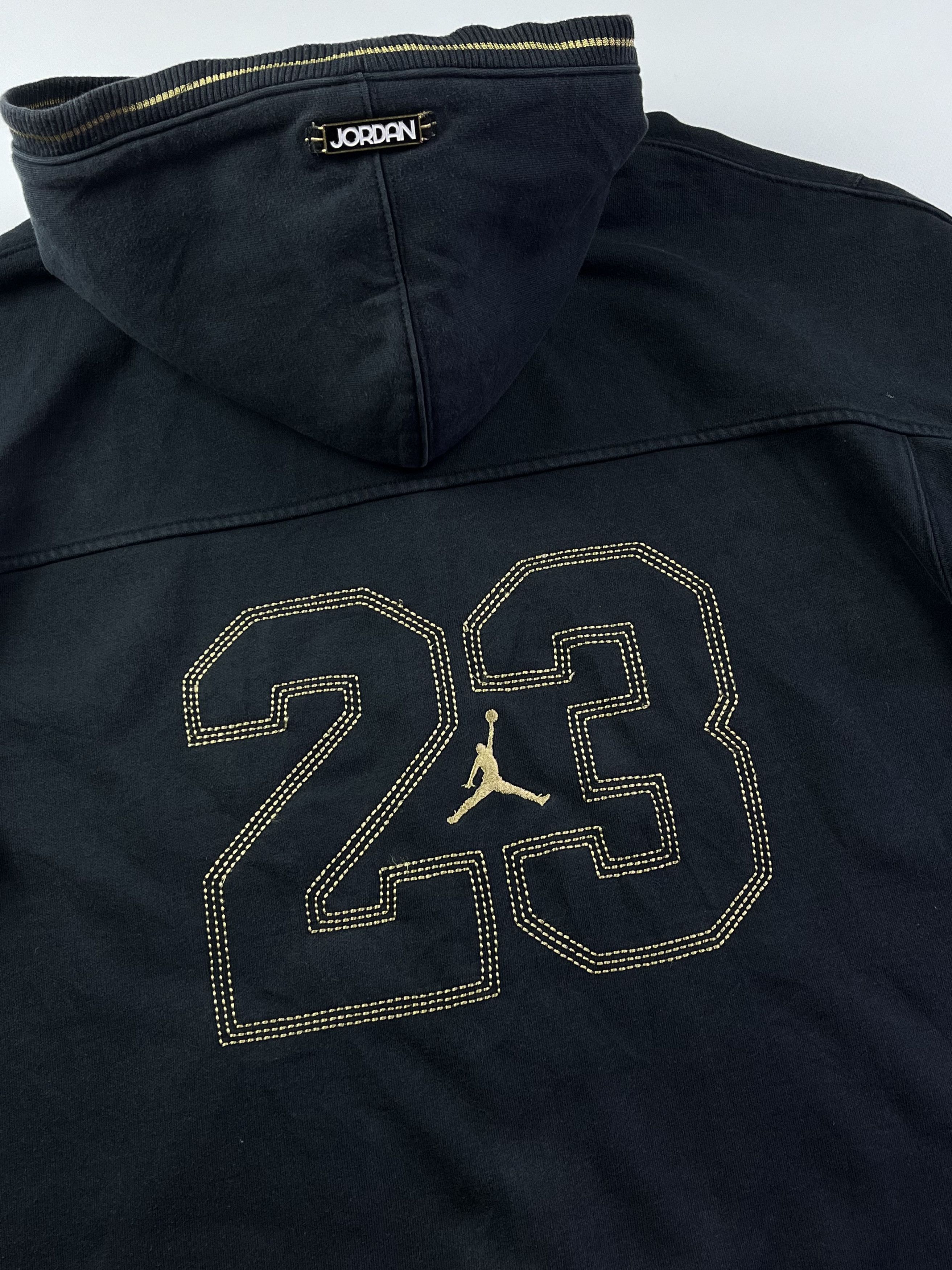 Jordan Brand × Nike 90s Jordan Big Logo Vintage Zip Hoodie Size US XL / EU 56 / 4 - 2 Thumbnail