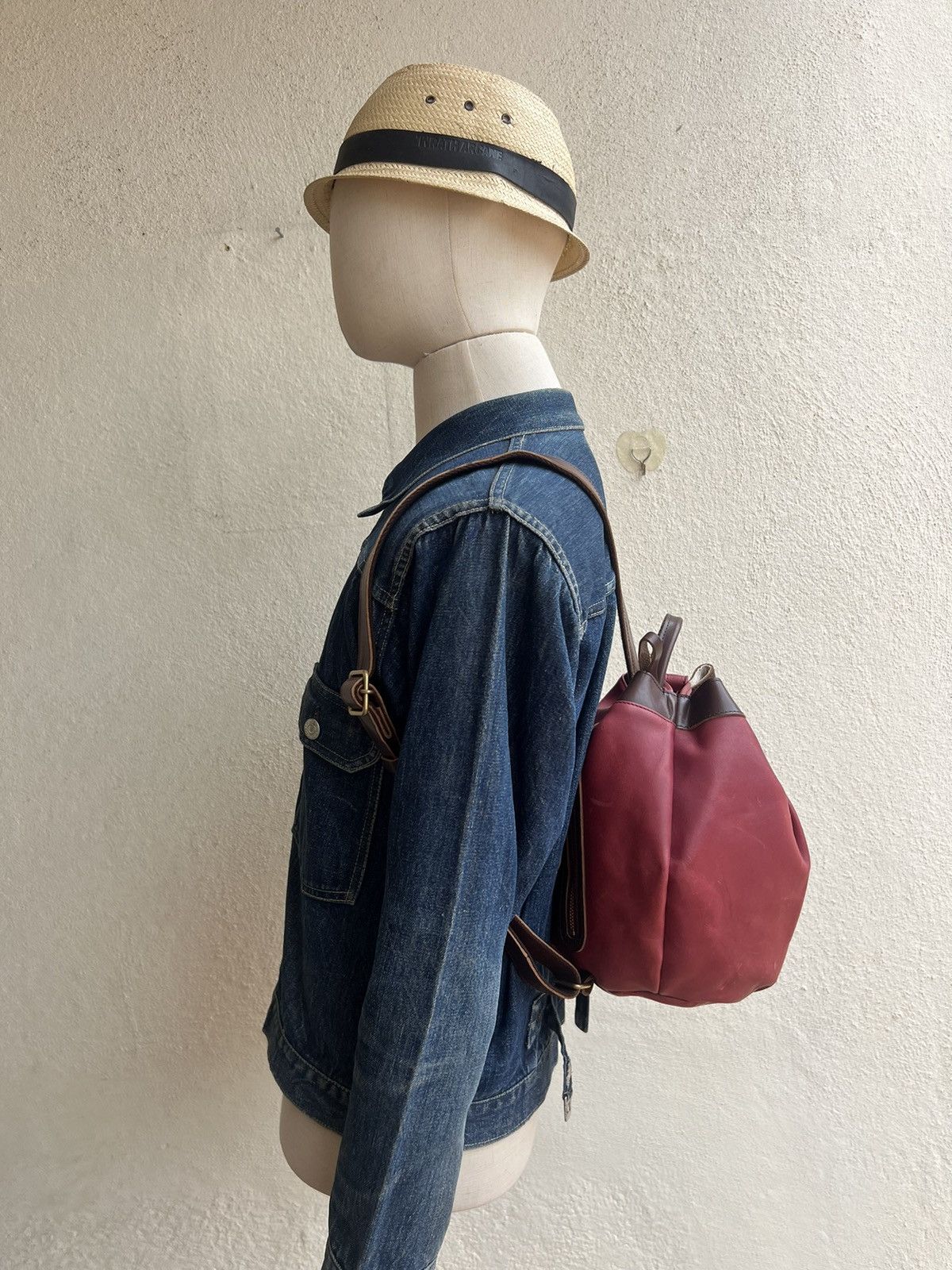 Leather Kissora Japan Scratches Patina Leather Mini Backpack Bag Size ONE SIZE - 2 Thumbnail