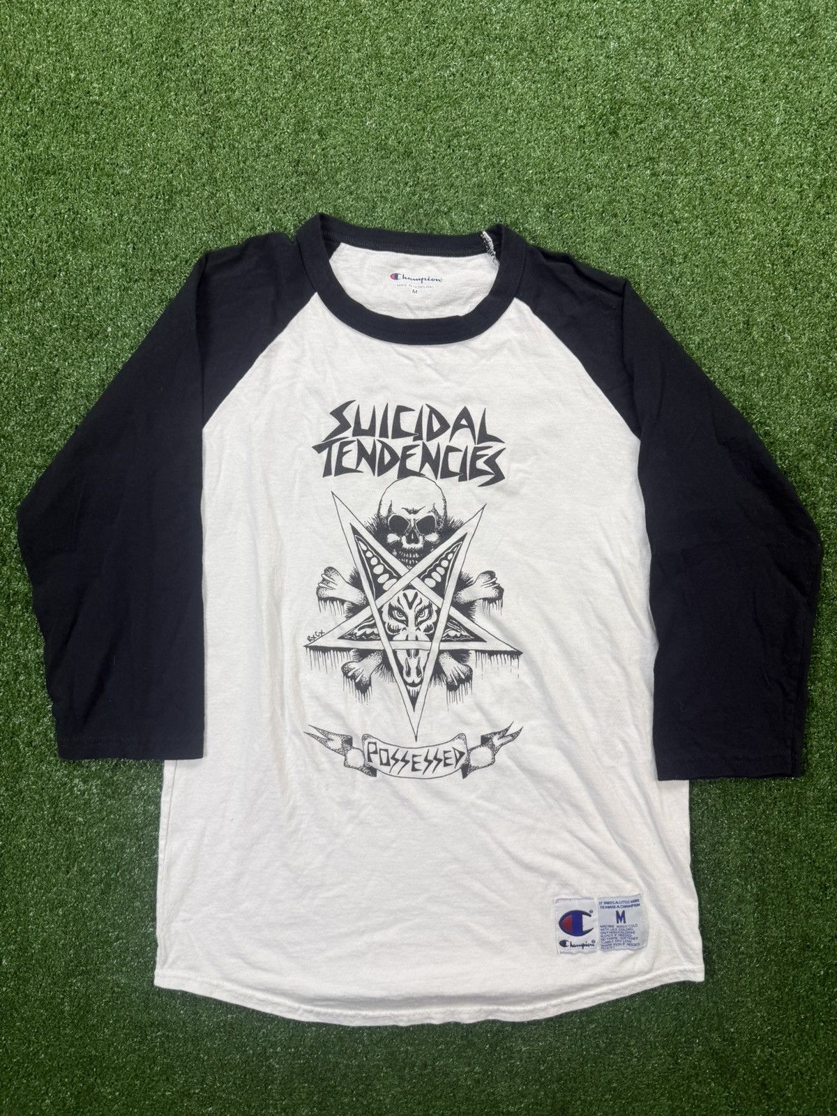 Vintage Vintage Champion x Suicidal Tendencies Raglan Long Sleeves Size US M / EU 48-50 / 2 - 1 Thumbnail