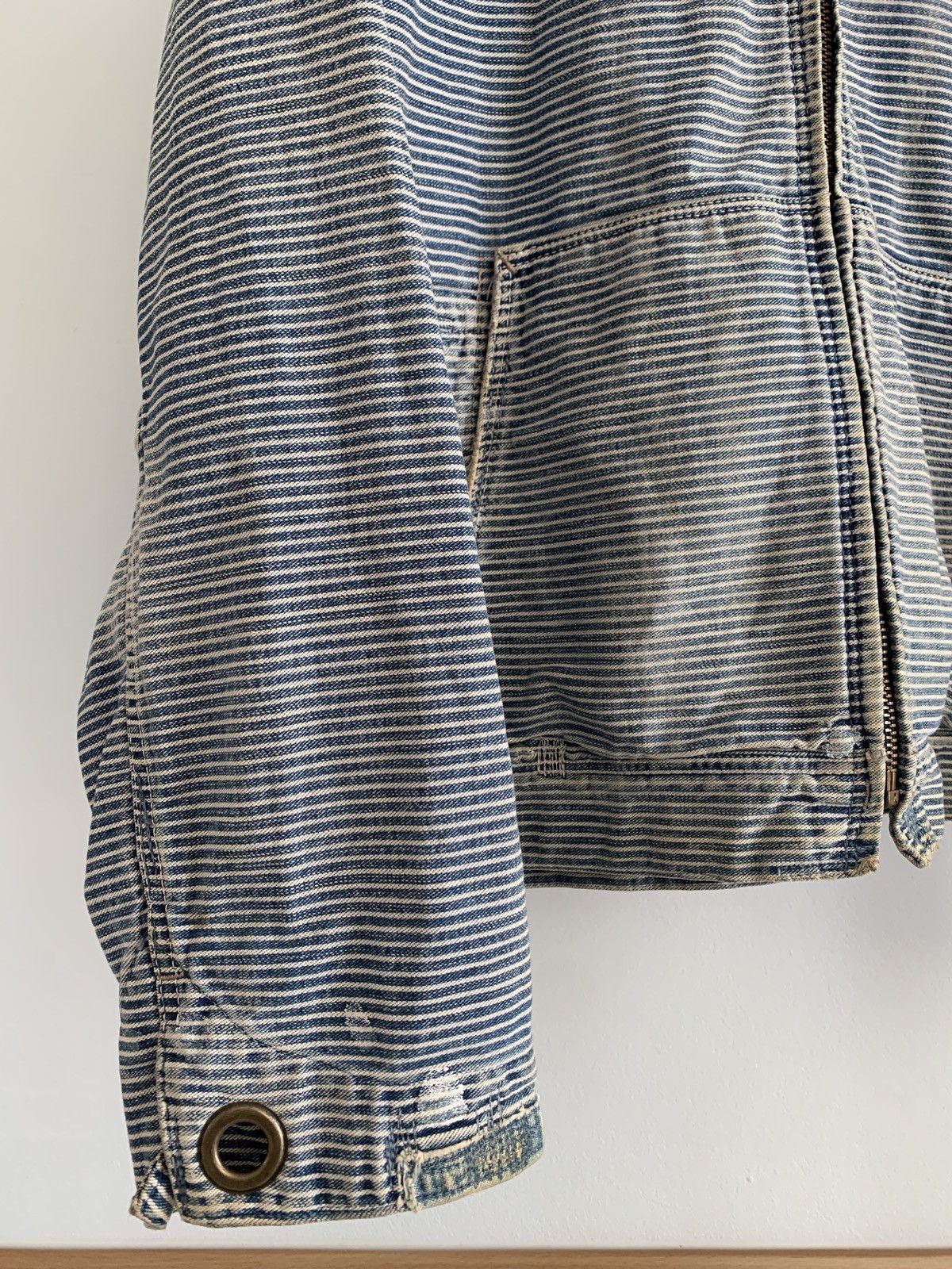 Kapital Kountry Kapital Indigo Stripe Button Patch Zip Jacket Size US M / EU 48-50 / 2 - 6 Thumbnail