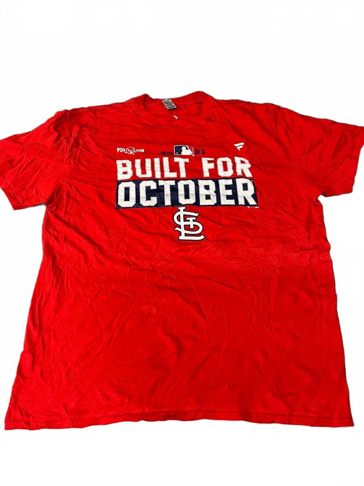 Designer Fanatics St. Louis Cardinals Built for October T-shirt Size US XL / EU 56 / 4 - 2 Thumbnail