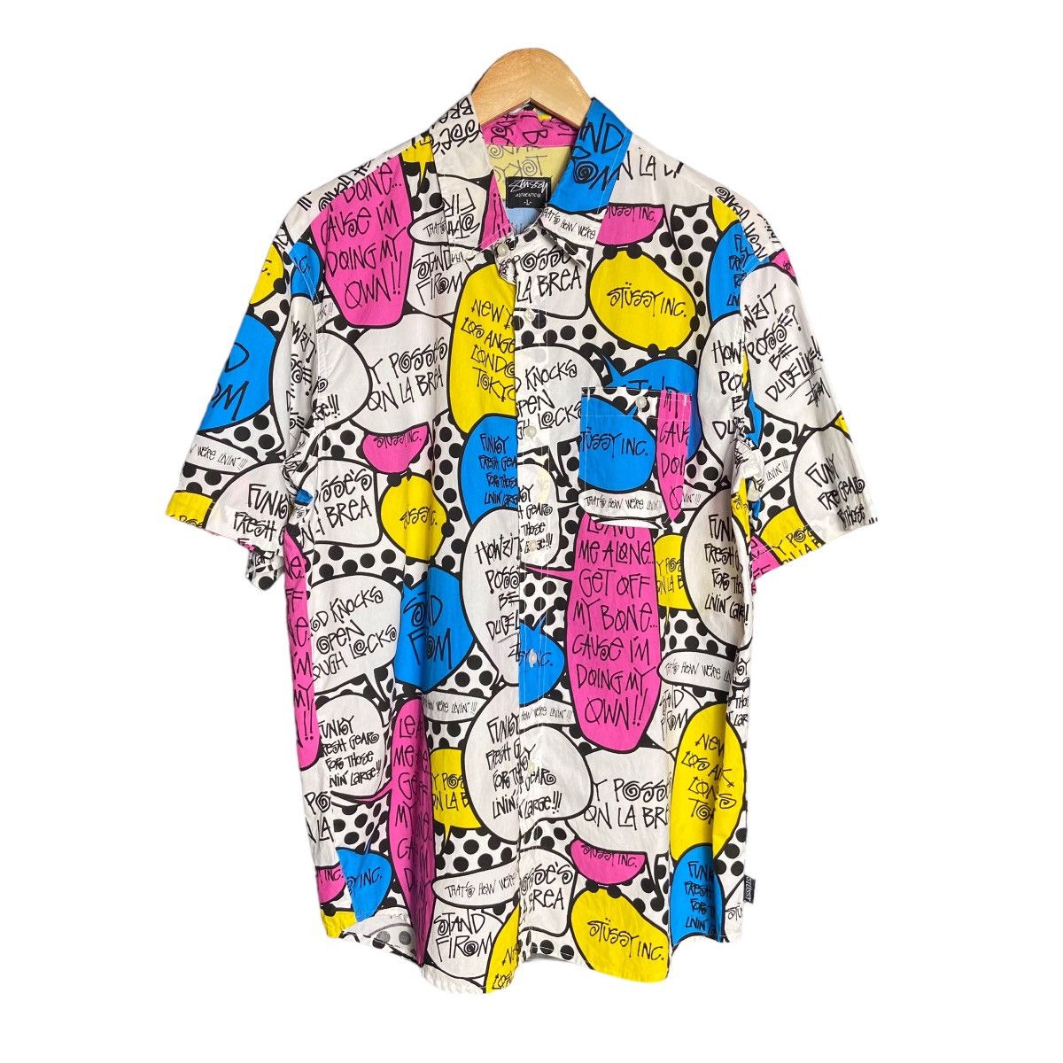Stussy × Vintage Vintage Stussy Pop Bubble Shirt Size US L / EU 52-54 / 3 - 1 Thumbnail