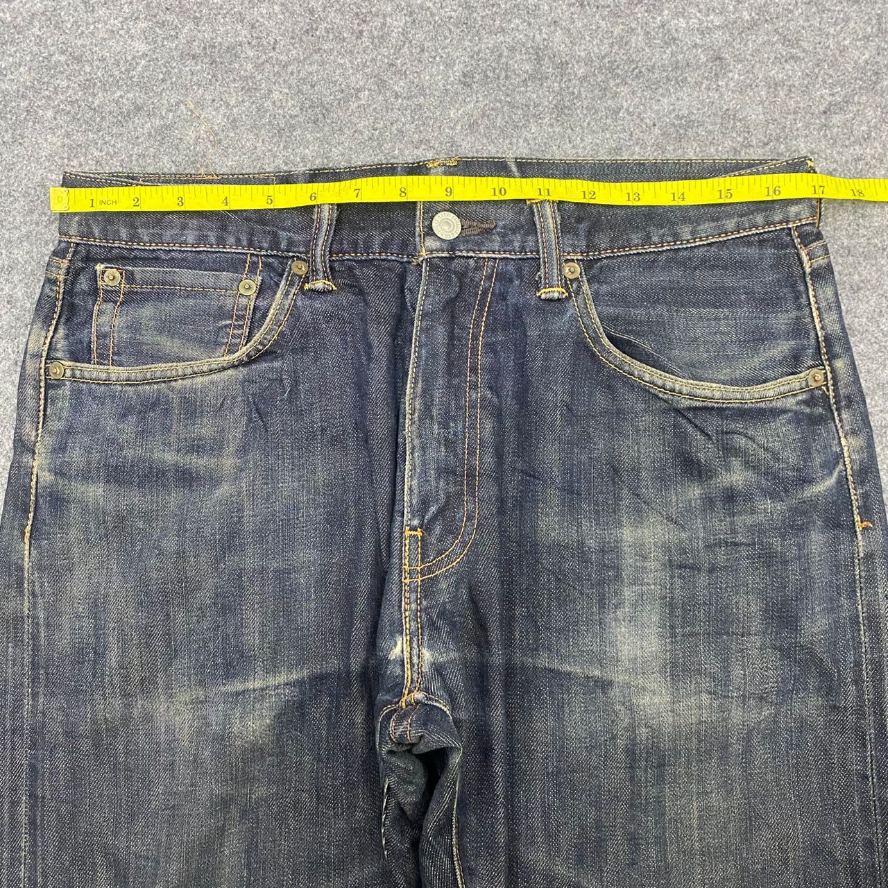 Japanese Brand Vintage Levis 505 Selvegde Redline Distressed Denim Size US 34 / EU 50 - 5 Thumbnail