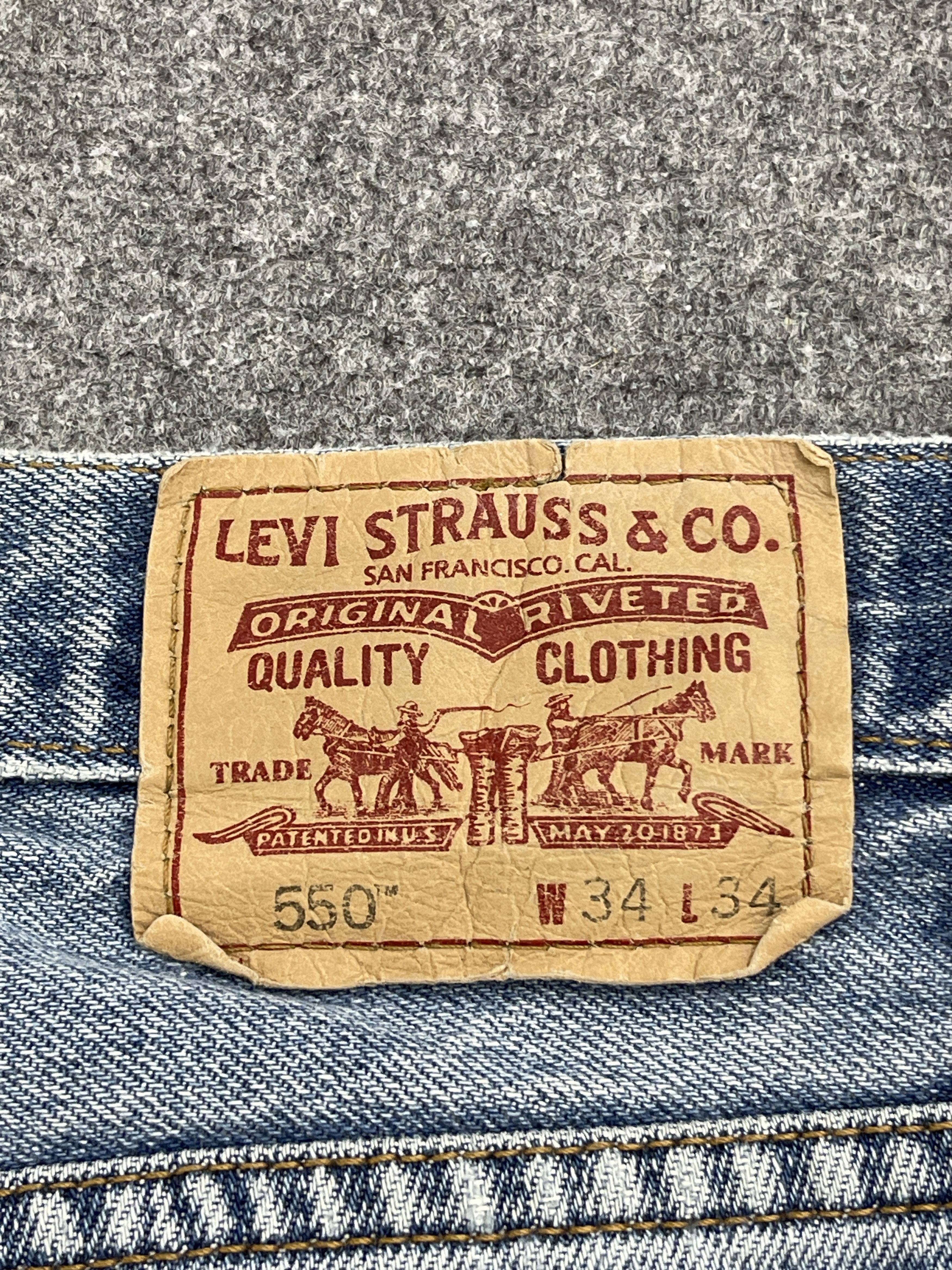 Levi's Distressed Vintage Levis 550 Light Washed Denim DP2512 Size US 31 - 5 Thumbnail
